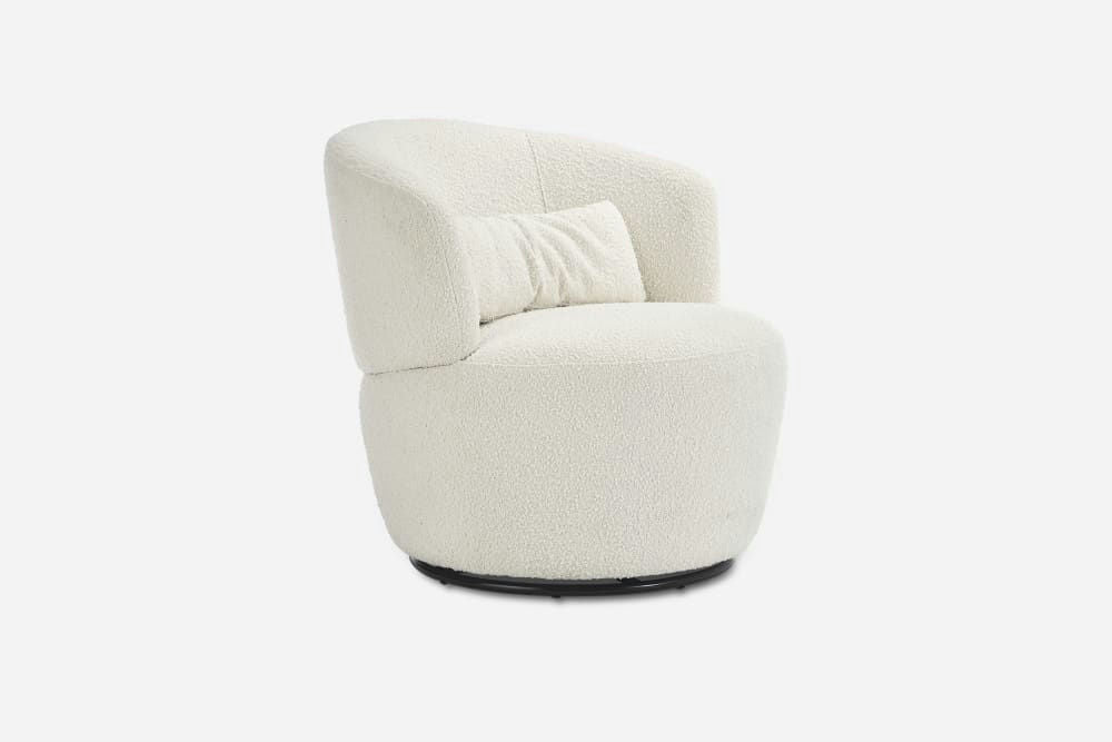 Amber Bouclé Swivel Chair