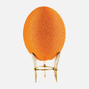 Orange Beaded Ostrich Egg