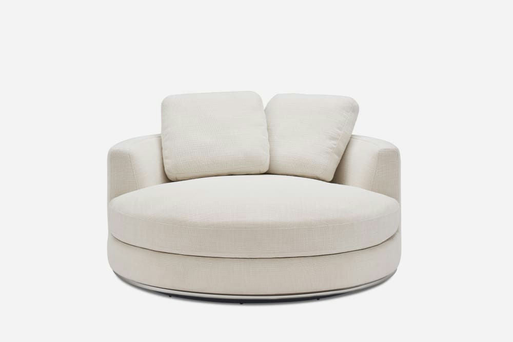 Hamilton Round Performance Fabric Swivel 1.5 Seater Armchair