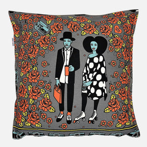 Couple Patterned Throw Pillow